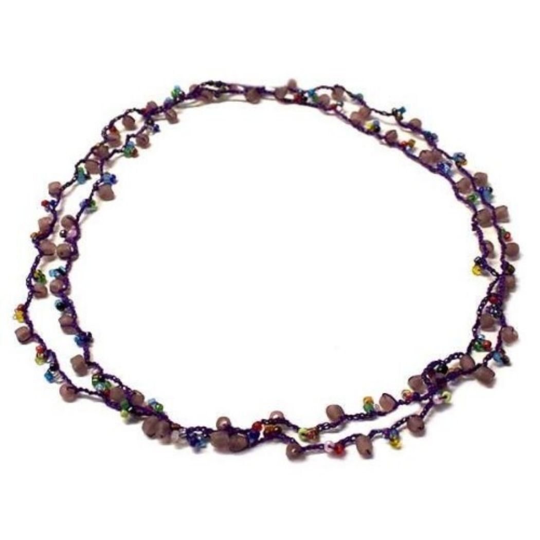 Picture of crocheted glass bead necklace