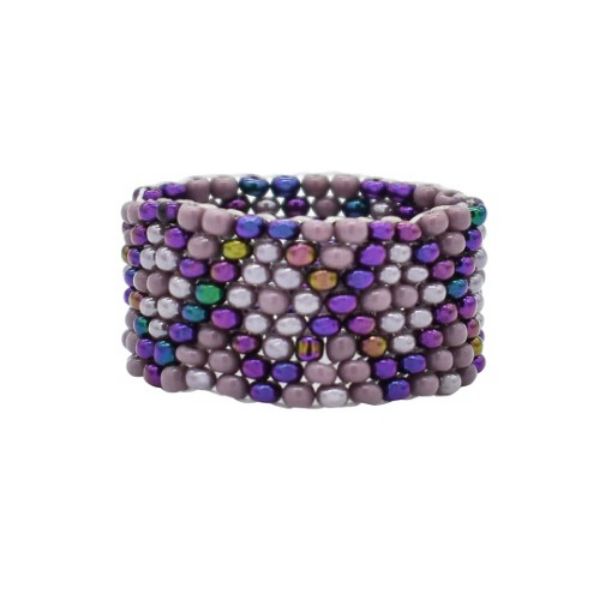 Picture of beaded woven ring