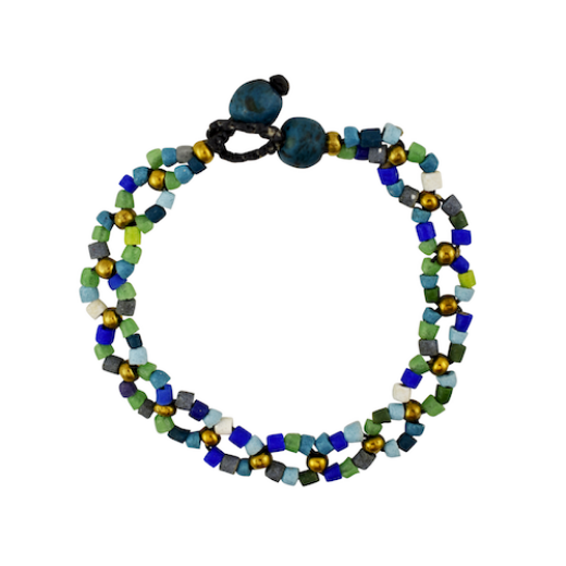 Picture of sankofa glass bead bracelet