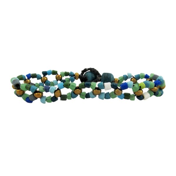 Picture of sankofa glass bead bracelet