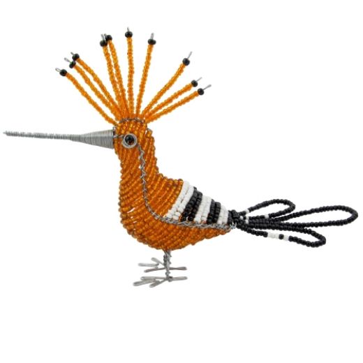 Picture of beaded wire hoopoe bird