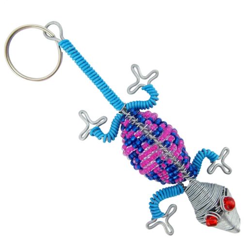 Picture of beaded gecko keychain
