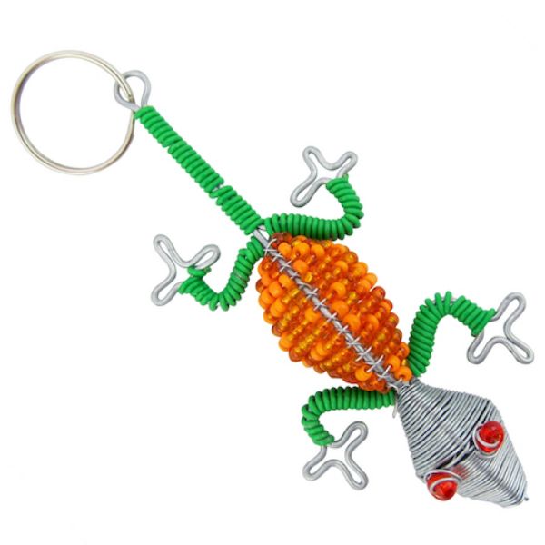 Picture of beaded gecko keychain