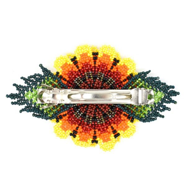 Picture of beaded floral hair clip