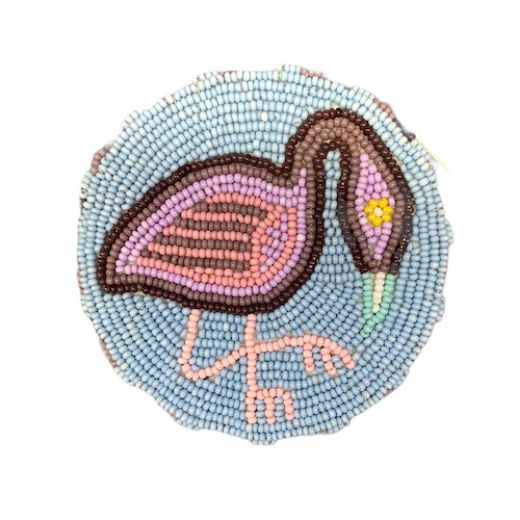 Picture of beaded heron coin purse