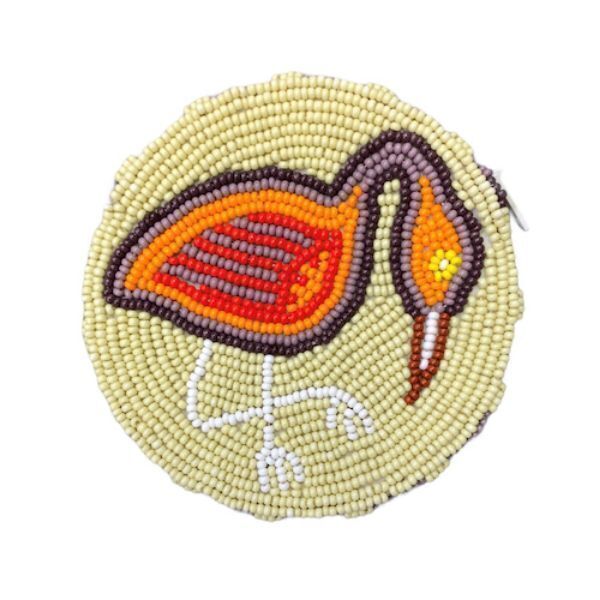 Picture of beaded heron coin purse