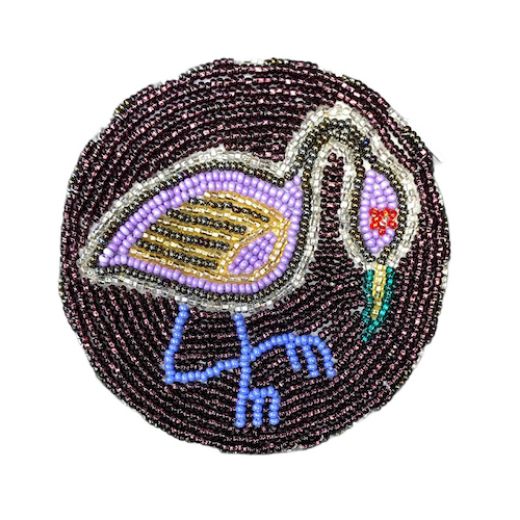 Picture of beaded heron coin purse