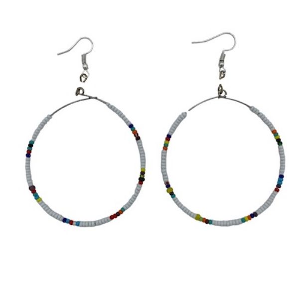 Picture of beaded hoop earrings