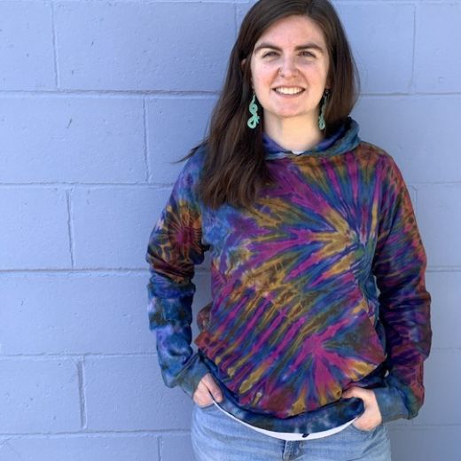 Picture of forever tie dye cotton hoodie