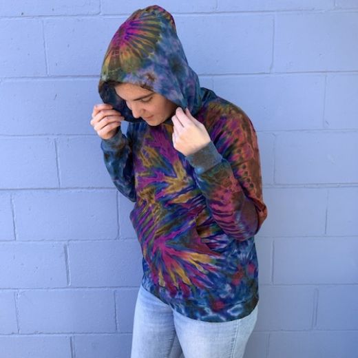 Picture of forever tie dye cotton hoodie