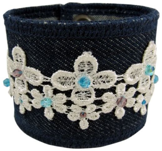 Picture of lacy denim cuff bracelet