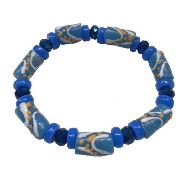 Picture of kids' glass bead stretch bracelet