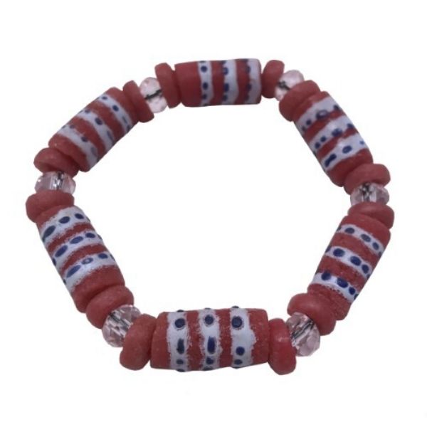 Picture of kids' glass bead stretch bracelet