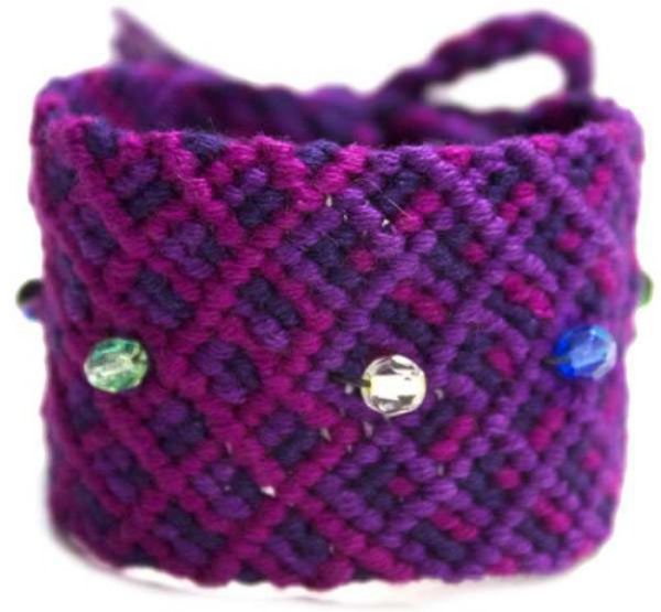 Picture of wide crystal friendship bracelet