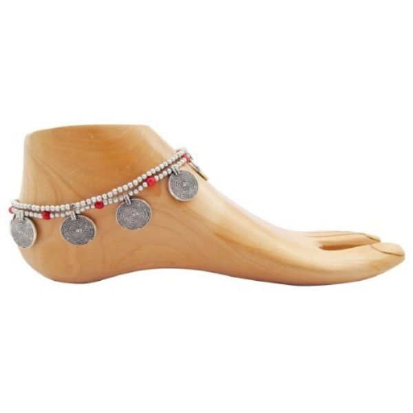 Picture of spiral disk bell anklet