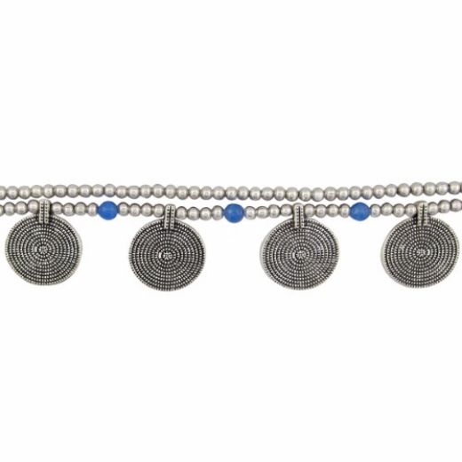 Picture of spiral disk beaded anklet