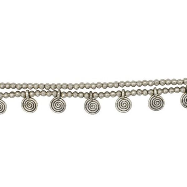 Picture of spiral charm bell anklet