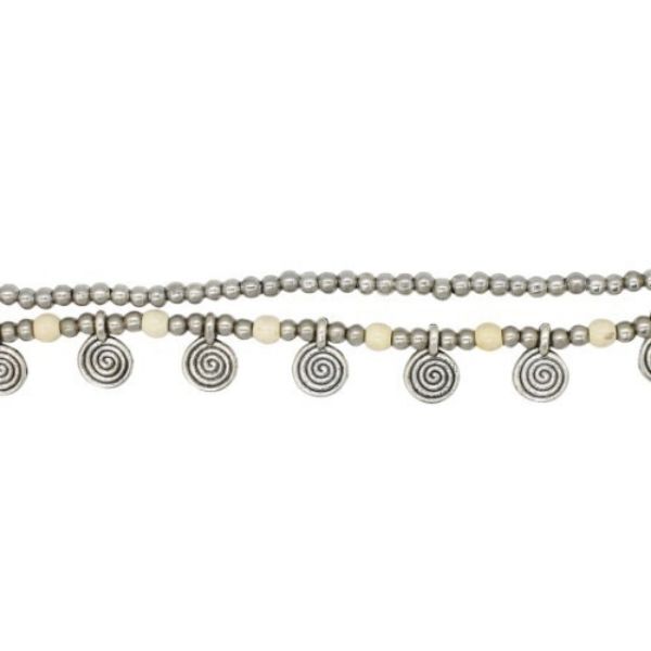 Picture of spiral charm bell anklet