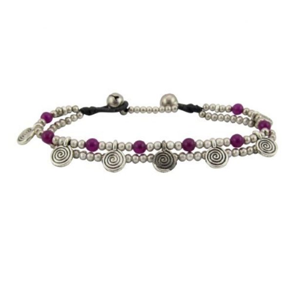 Picture of spiral charm bell anklet