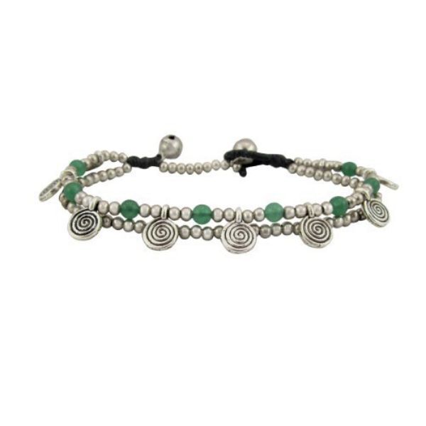 Picture of spiral charm bell anklet