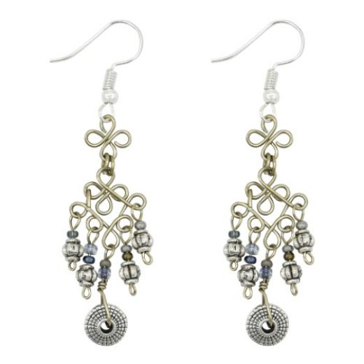 Picture of rosetta metal charm earrings