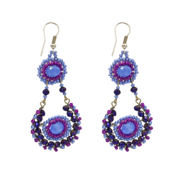 Picture of crystal goblet beaded earrings