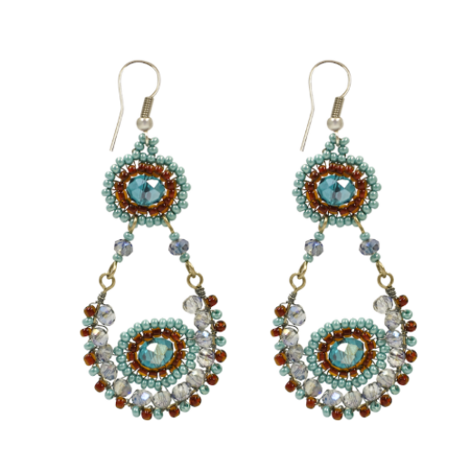 Picture of crystal goblet beaded earrings