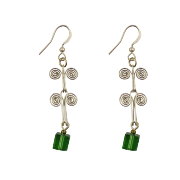 Picture of glass cube earrings