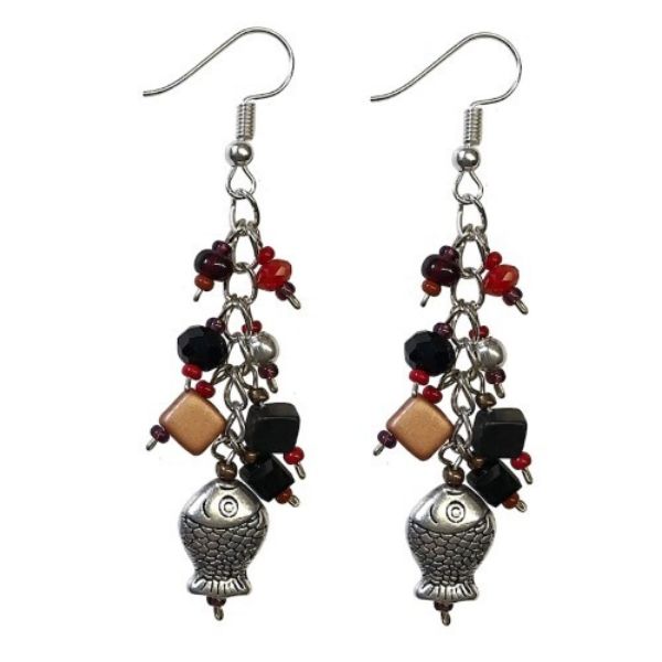 Picture of coastal coral earrings