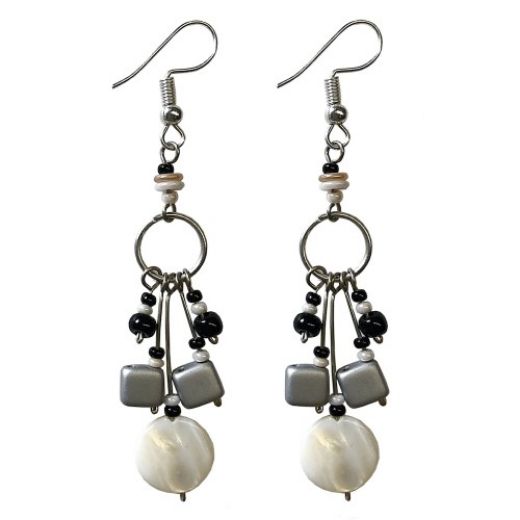 Picture of pearly potpourri beaded earrings