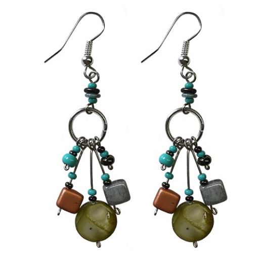 Picture of pearly potpourri beaded earrings