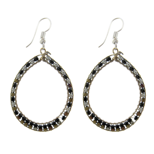 Picture of gancho beaded earrings