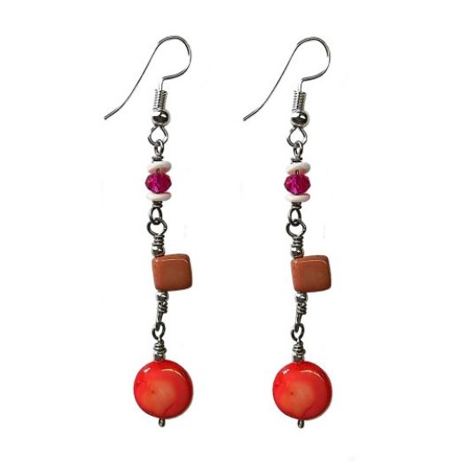 Picture of concha pearl beaded earrings