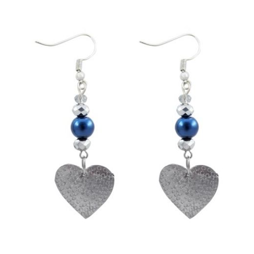 Picture of amore beaded heart earrings