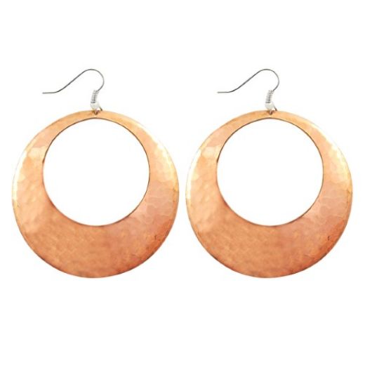Picture of copper hoop earrings - large