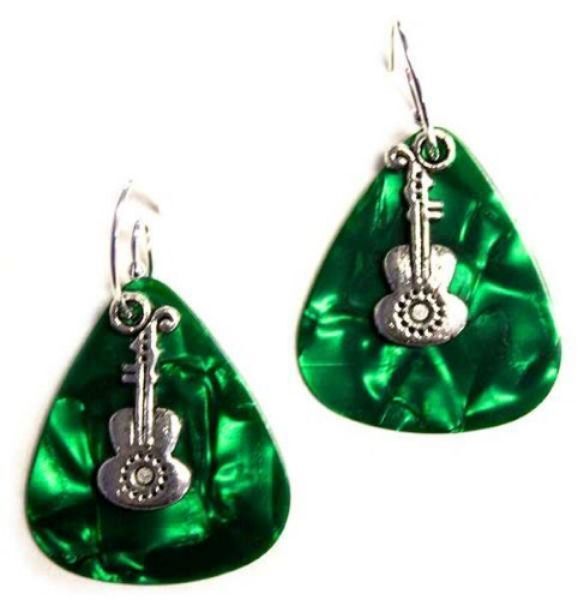 Picture of guitar pick earrings