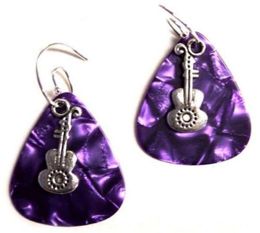 Picture of guitar pick earrings