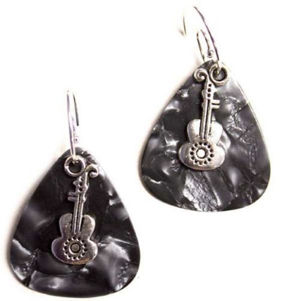 Picture of guitar pick earrings