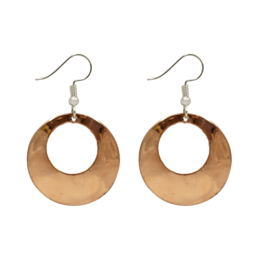 Picture of copper hoop earrings - small