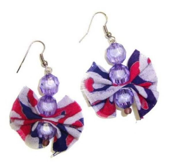 Picture of batik butterfly earrings