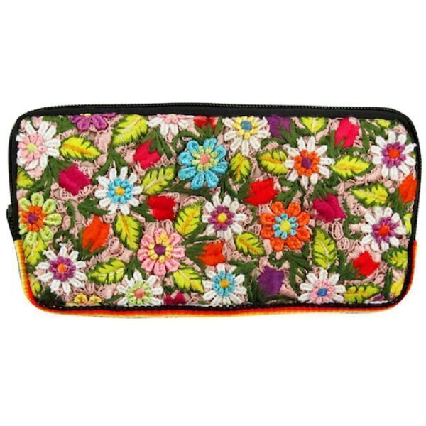 Picture of huipil flower wallet