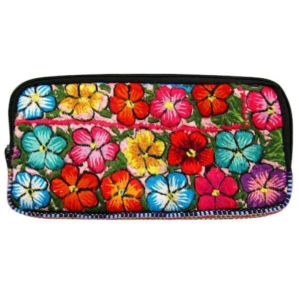 Picture of huipil flower wallet