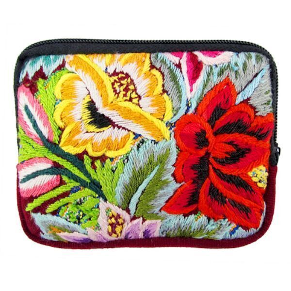 Picture of huipil flower wallet - mini