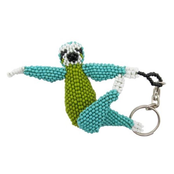 Picture of beaded sloth keychain