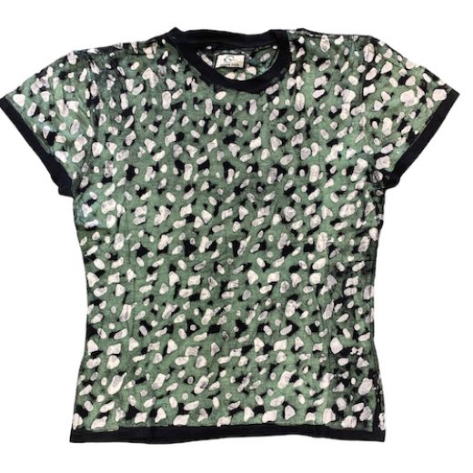 Picture of batik cap sleeve t-shirt - green spectrum