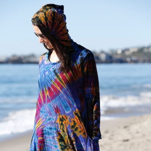 Picture of tie dye hoodie tunic
