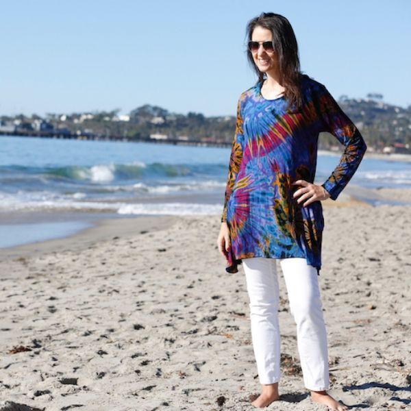 Picture of tie dye hoodie tunic