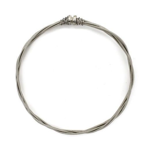 Picture of braided guitar string bangle
