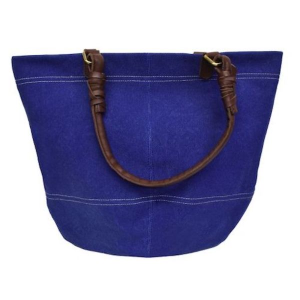 Picture of lollipop canvas leather bag