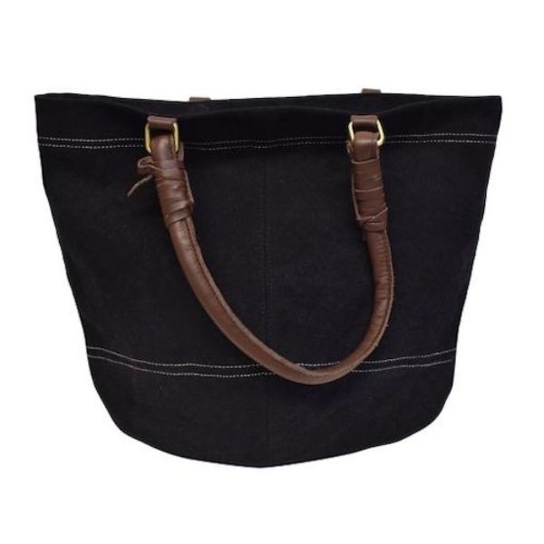 Picture of lollipop canvas leather bag